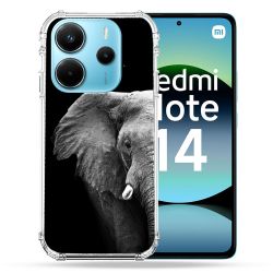Coque Renforcée Pour Xiaomi Redmi Note 14 4G Animal Elephant Noir
