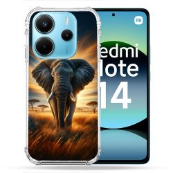 Coque Renforcée Pour Xiaomi Redmi Note 14 4G Animal Elephant Savane