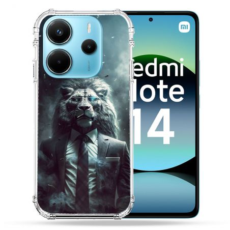 Coque Renforcée Pour Xiaomi Redmi Note 14 4G Animal Lion Business
