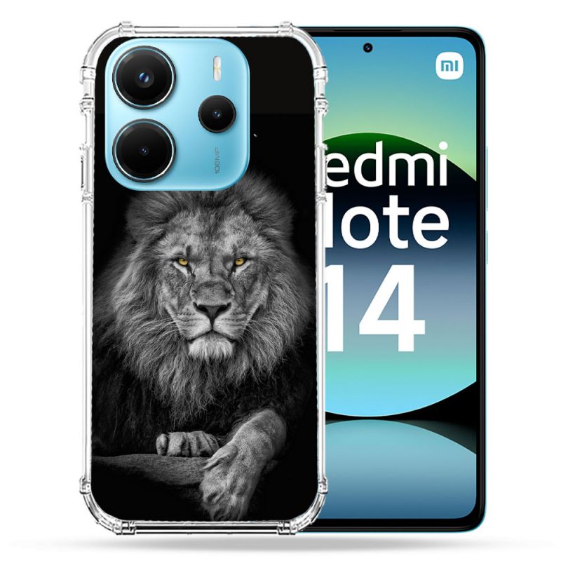 Coque Renforcée Pour Xiaomi Redmi Note 14 4G Animal Lion Majestueux