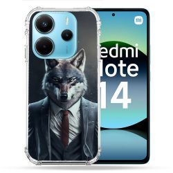 Coque Renforcée Pour Xiaomi Redmi Note 14 4G Animal Loup Business