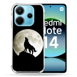 Coque Renforcée Pour Xiaomi Redmi Note 14 4G Animal Loup Noir