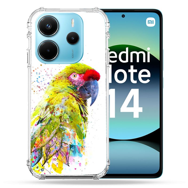 Coque Renforcée Pour Xiaomi Redmi Note 14 4G Animal Perroquet Jaune
