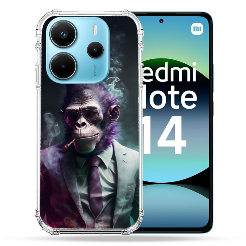 Coque Renforcée Pour Xiaomi Redmi Note 14 4G Animal Singe Business