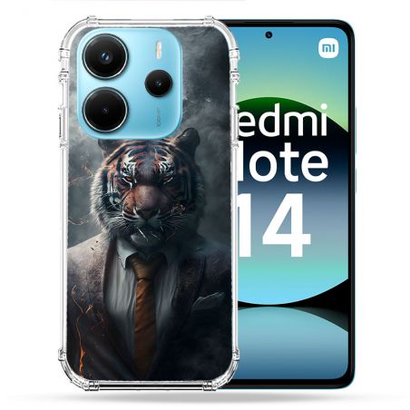 Coque Renforcée Pour Xiaomi Redmi Note 14 4G Animal Tigre Business
