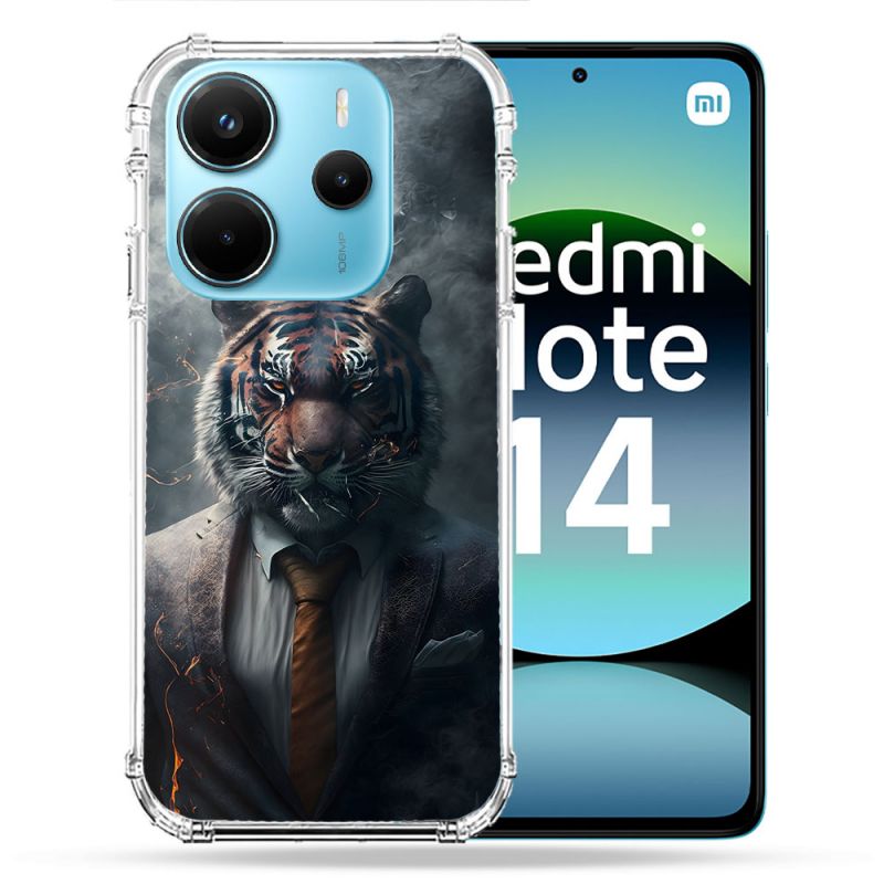 Coque Renforcée Pour Xiaomi Redmi Note 14 4G Animal Tigre Business