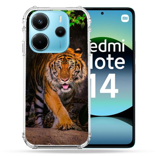 Coque Renforcée Pour Xiaomi Redmi Note 14 4G Animal Tigre Jungle