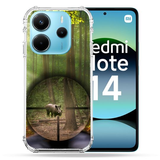 Coque Renforcée Pour Xiaomi Redmi Note 14 4G Chasse Sanglier Viseur