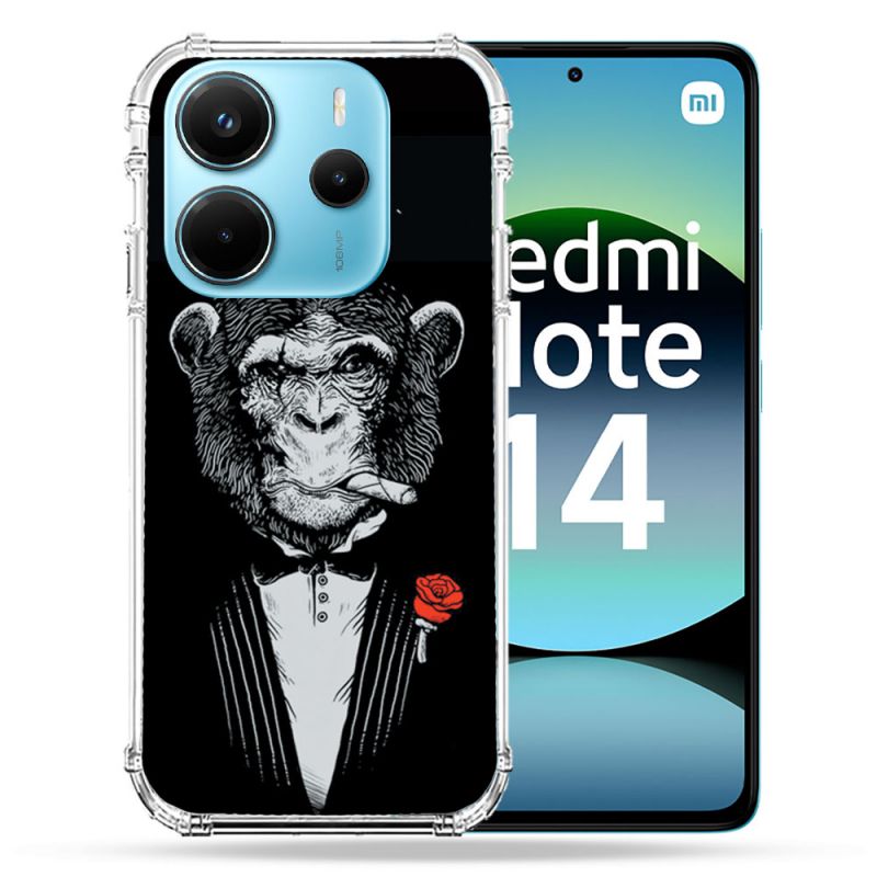 Coque Renforcée Pour Xiaomi Redmi Note 14 4G Decale Singe Mafia