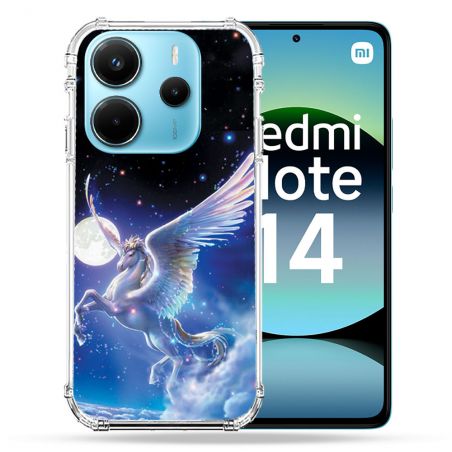 Coque Renforcée Pour Xiaomi Redmi Note 14 4G Fantastique Licorne Céleste