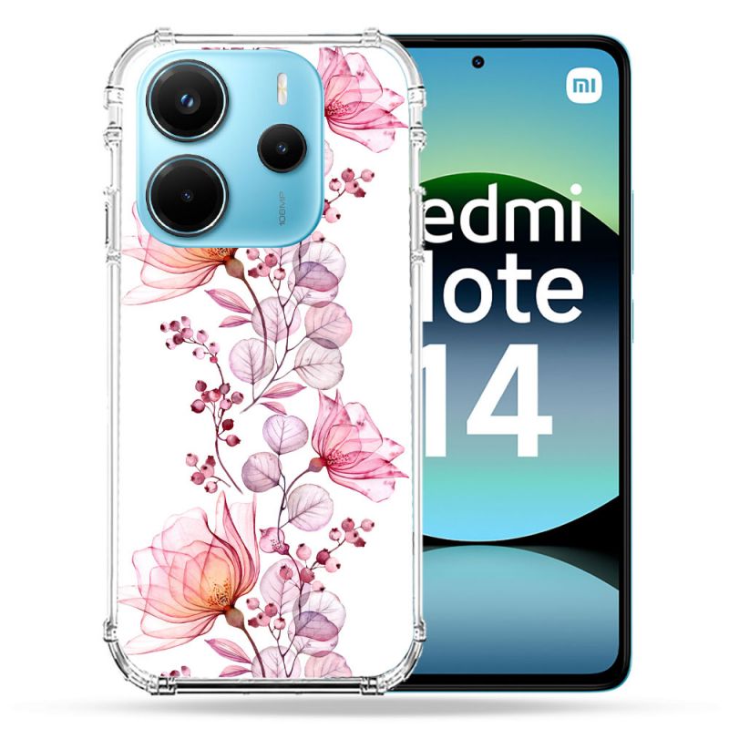 Coque Renforcée Pour Xiaomi Redmi Note 14 4G Fleur Eclosion