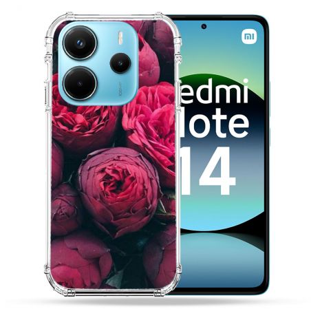 Coque Renforcée Pour Xiaomi Redmi Note 14 4G Fleur Pivoine