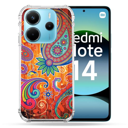 Coque Renforcée Pour Xiaomi Redmi Note 14 4G Fleur Psychedelic