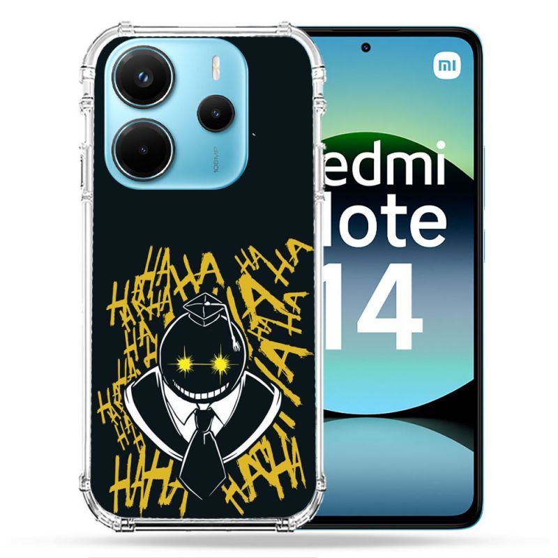 Coque Renforcée Pour Xiaomi Redmi Note 14 4G Manga Assassination Classroom Kuro Noir
