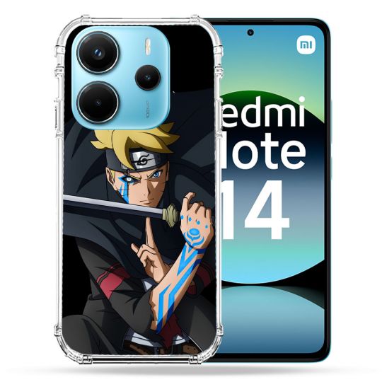 Coque Renforcée Pour Xiaomi Redmi Note 14 4G Manga Boruto Tatouage
