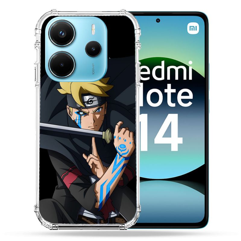 Coque Renforcée Pour Xiaomi Redmi Note 14 4G Manga Boruto Tatouage