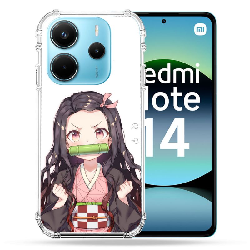Coque Renforcée Pour Xiaomi Redmi Note 14 4G Manga Demon Slayer Nezuko