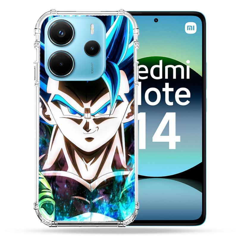 Coque Renforcée Pour Xiaomi Redmi Note 14 4G Manga Dragon Ball Gogeta Visage