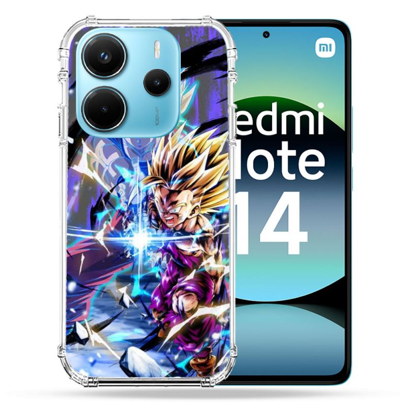 Coque Renforcée Pour Xiaomi Redmi Note 14 4G Manga Dragon Ball Sangohan Duo
