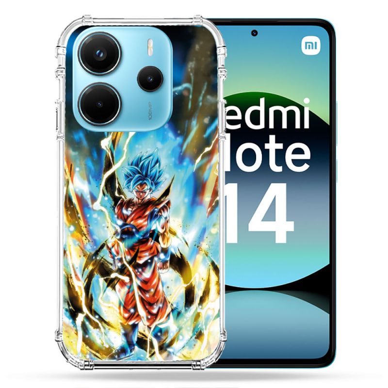 Coque Renforcée Pour Xiaomi Redmi Note 14 4G Manga Dragon Ball Sangoku Blanc