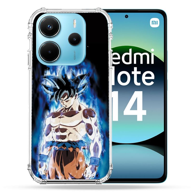 Coque Renforcée Pour Xiaomi Redmi Note 14 4G Manga Dragon Ball Sangoku Noir