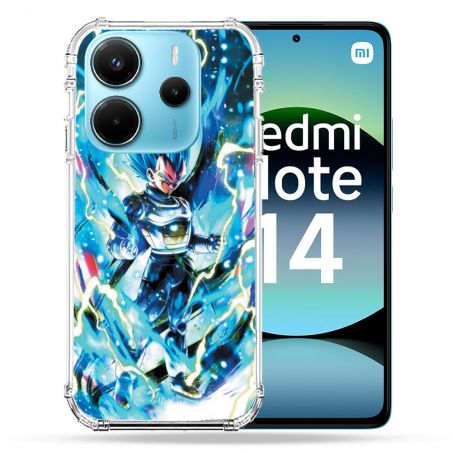 Coque Renforcée Pour Xiaomi Redmi Note 14 4G Manga Dragon Ball Vegeta Bleu