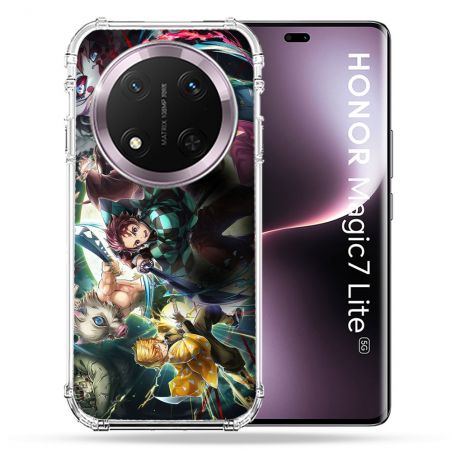 Coque Renforcée Pour Honor Magic 7 Lite 5G Manga Demon Slayer Groupe