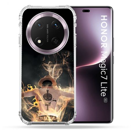 Coque Renforcée Pour Honor Magic 7 Lite 5G Manga One Piece Ace Noir