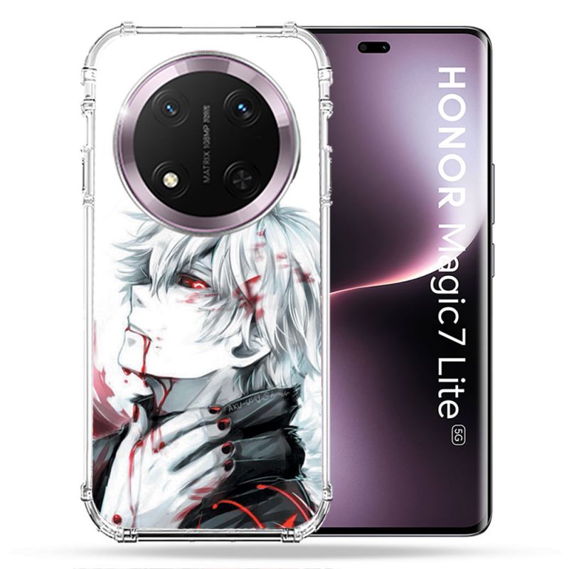 Coque Renforcée Pour Honor Magic 7 Lite 5G Manga Tokyo Ghoul Kaneki Blanc