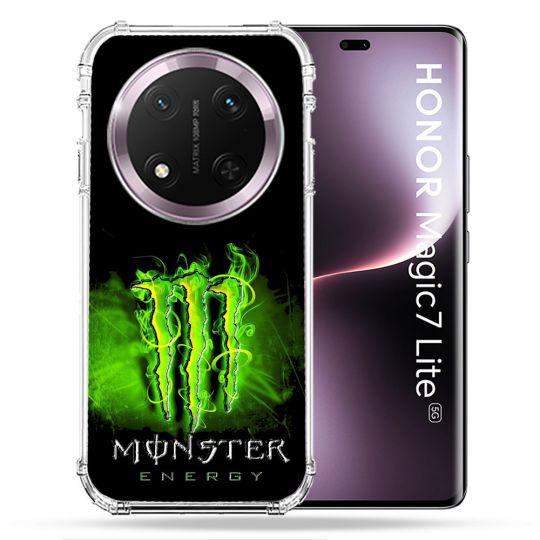 Coque Renforcée Pour Honor Magic 7 Lite 5G Monster Energy Vert