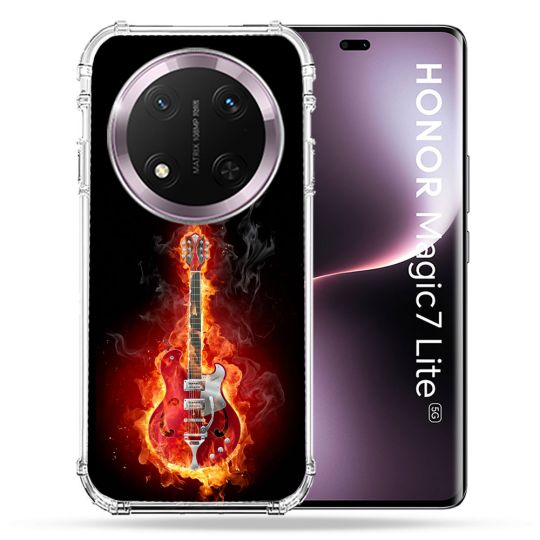 Coque Renforcée Pour Honor Magic 7 Lite 5G Musique Guitare Electrique