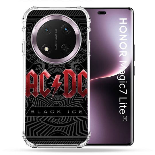 Coque Renforcée Pour Honor Magic 7 Lite 5G Musique Rock ACDC Rouge