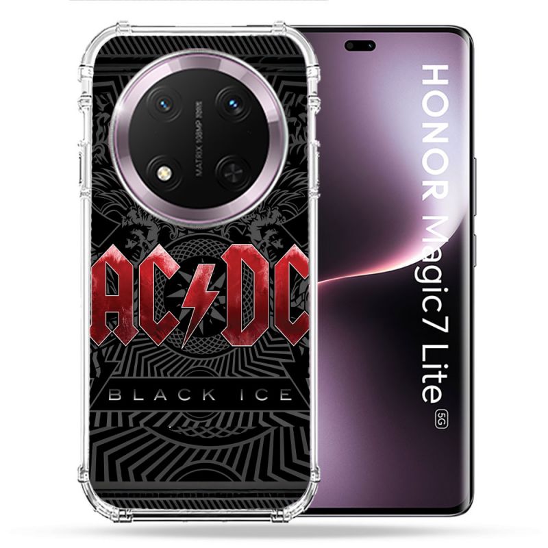 Coque Renforcée Pour Honor Magic 7 Lite 5G Musique Rock ACDC Rouge