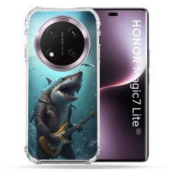 Coque Renforcée Pour Honor Magic 7 Lite 5G Musique Rock Requin