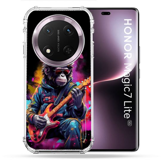 Coque Renforcée Pour Honor Magic 7 Lite 5G Musique Rock Singe