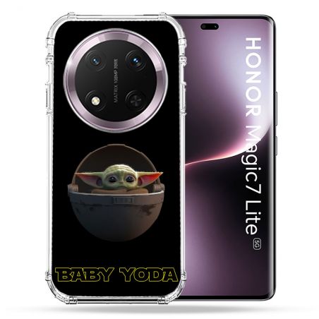 Coque Renforcée Pour Honor Magic 7 Lite 5G Star Wars - Yoda bebe noir