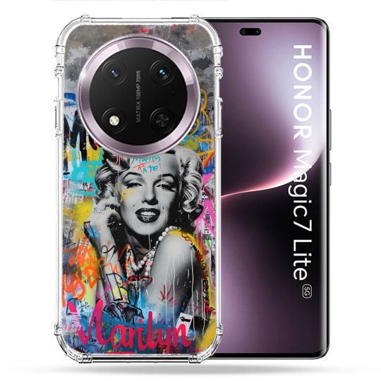 Coque Renforcée Pour Honor Magic 7 Lite 5G Street Art Maryline Monroe