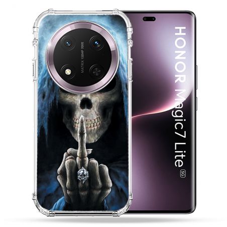 Coque Renforcée Pour Honor Magic 7 Lite 5G Tete de Mort Doigt