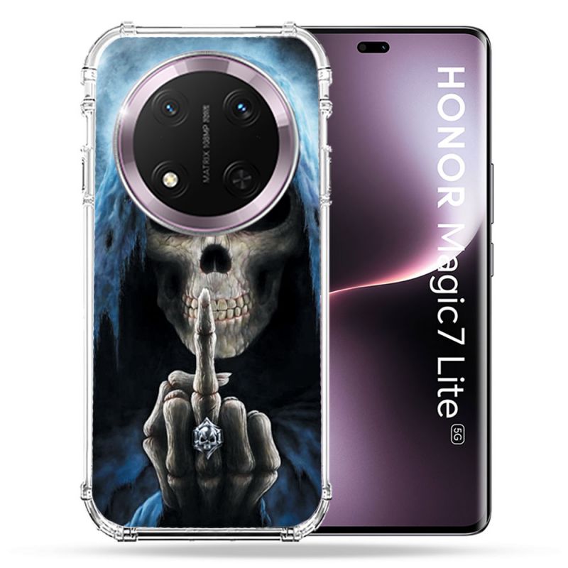 Coque Renforcée Pour Honor Magic 7 Lite 5G Tete de Mort Doigt