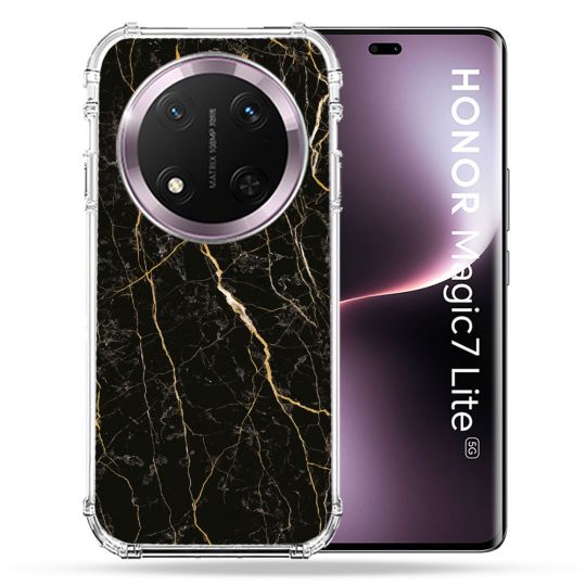 Coque Renforcée Pour Honor Magic 7 Lite 5G Texture Marbre Noir