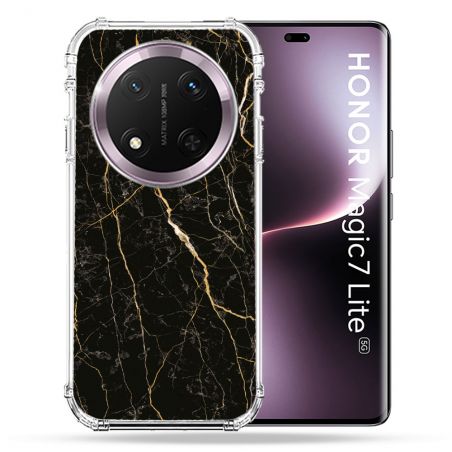 Coque Renforcée Pour Honor Magic 7 Lite 5G Texture Marbre Noir