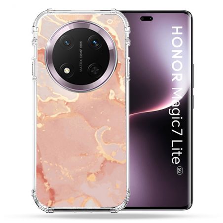 Coque Renforcée Pour Honor Magic 7 Lite 5G Texture Marbre Rose