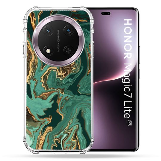 Coque Renforcée Pour Honor Magic 7 Lite 5G Texture Marbre Vert