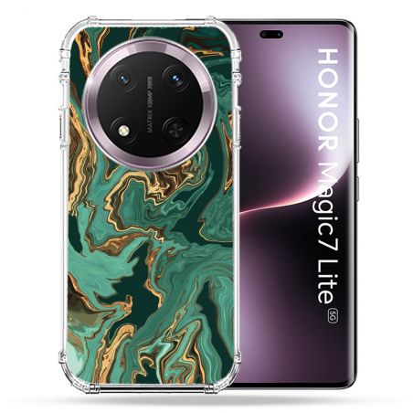 Coque Renforcée Pour Honor Magic 7 Lite 5G Texture Marbre Vert