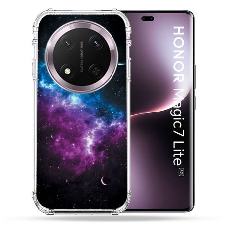 Coque Renforcée Pour Honor Magic 7 Lite 5G Univers Bleu Violet