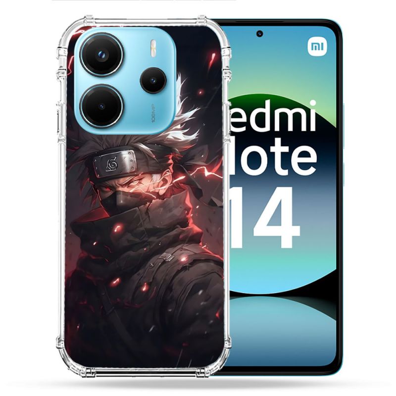 Coque Renforcée Pour Xiaomi Redmi Note 14 4G Manga Naruto Kakashi Dark