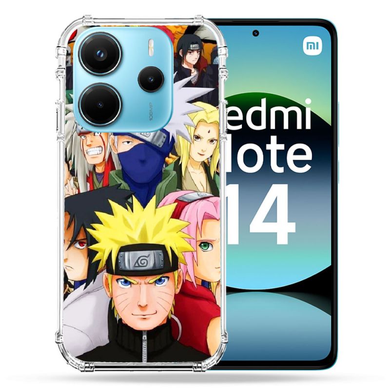 Coque Renforcée Pour Xiaomi Redmi Note 14 4G Manga Naruto Team