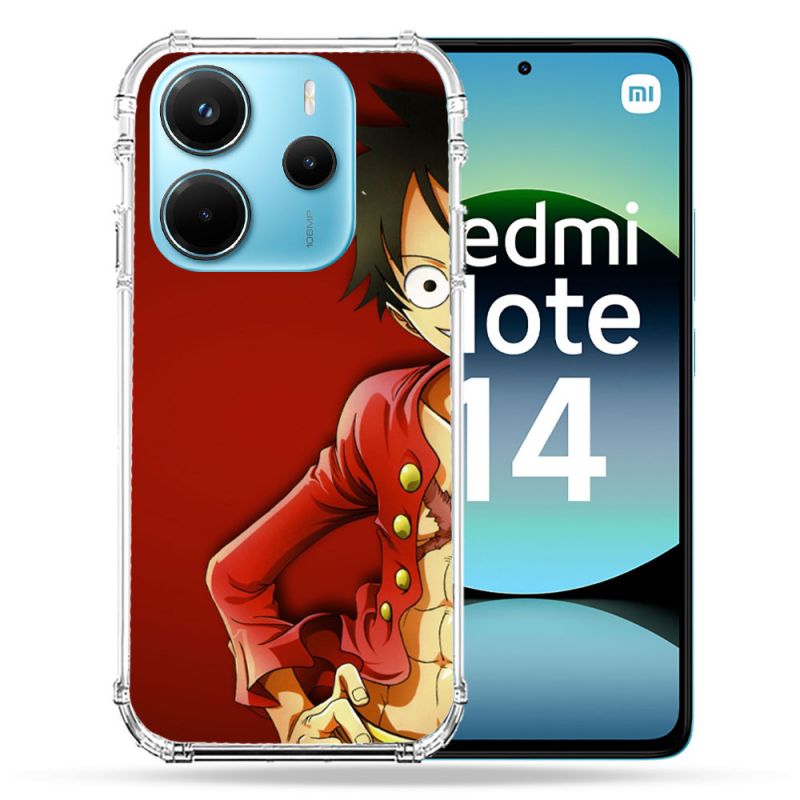 Coque Renforcée Pour Xiaomi Redmi Note 14 4G Manga One Piece Luffy