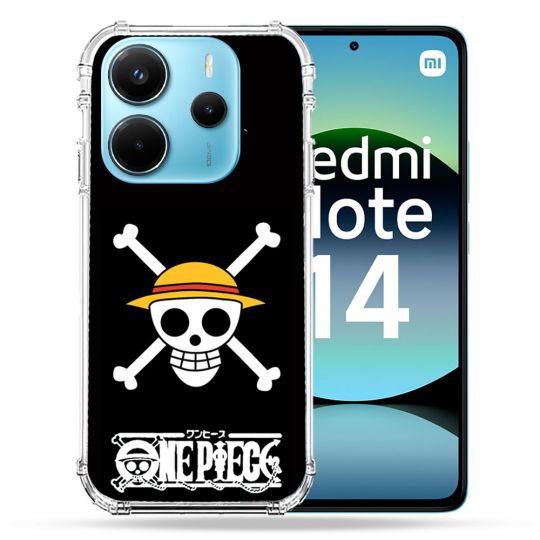 Coque Renforcée Pour Xiaomi Redmi Note 14 4G Manga One Piece Tete de Mort
