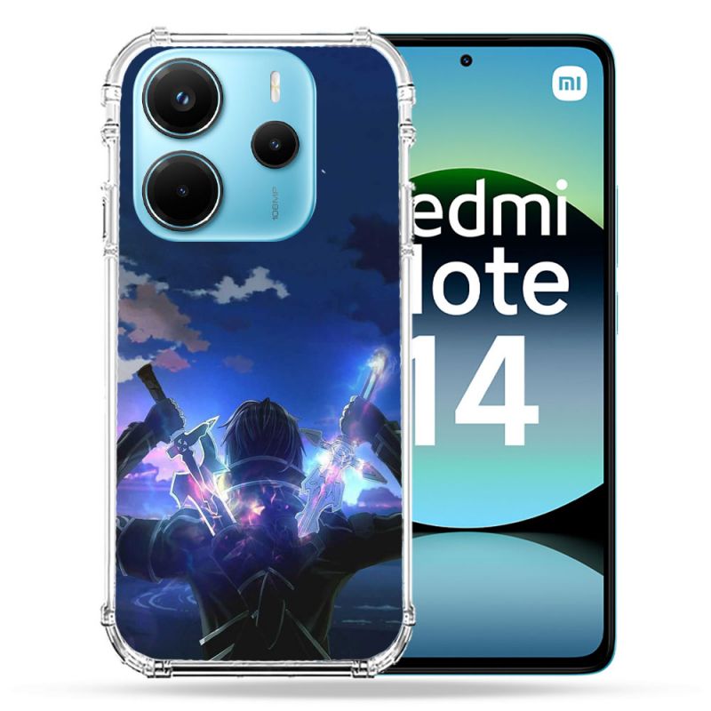 Coque Renforcée Pour Xiaomi Redmi Note 14 4G Manga SAO sword Art Online Epee